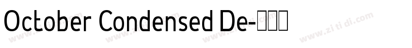 October Condensed De字体转换